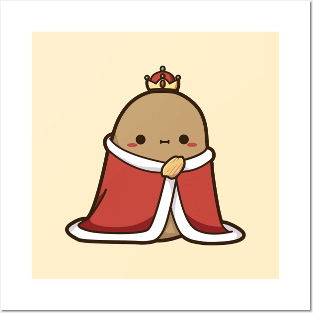 Cute King Potato Wall Art by clgtart